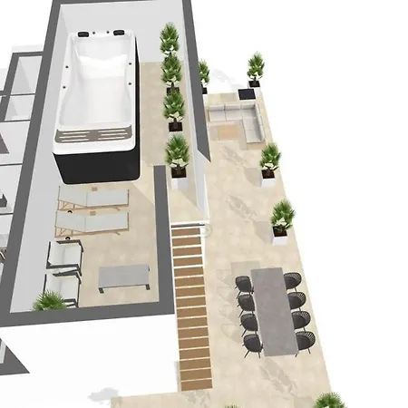 Apartment Cs Skyline Rooftop De Nage