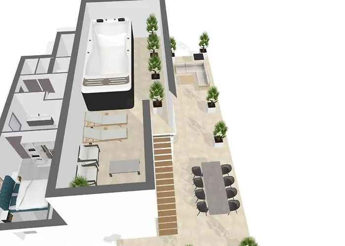 דירה Cs Skyline Rooftop De Nage